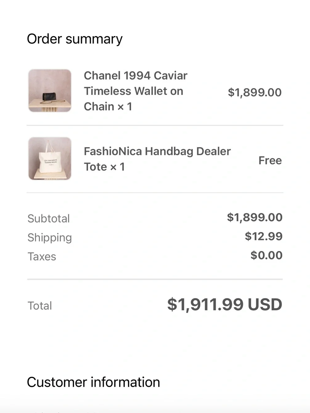 Chanel 1994 Caviar Timeless Wallet on Chain